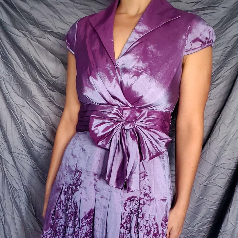 Adrianna Papell Formal Dress in Purple Women's Size 4 Vintage 90s
